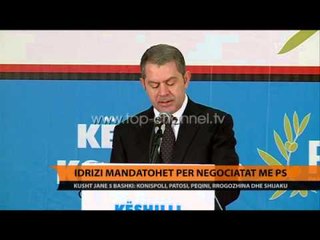 Idrizi mandatohet për negociatat me PS - Top Channel Albania - News - Lajme