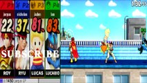 Roy VS Ryu VS Lucas VS Lucario - Super Smash Bros 4