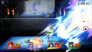 Roy VS Luigi VS Lucina VS Ike - Super Smash Bros 4