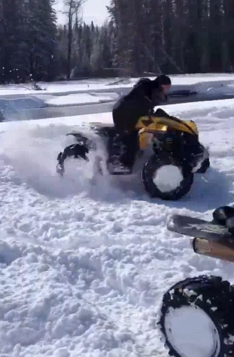 Dad's Best Move on Quad Bike will Roll you on Floor|Dad's Funny Fail Completion|ATV funny Fall