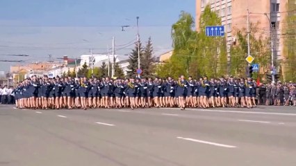Russian Police Girls Parade in Ryazan, Russia