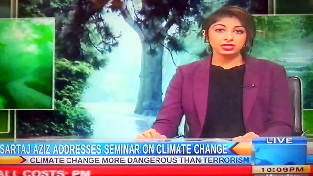 Raza Khan's Report for PTV World on Climate Change Seminar Islamabad
