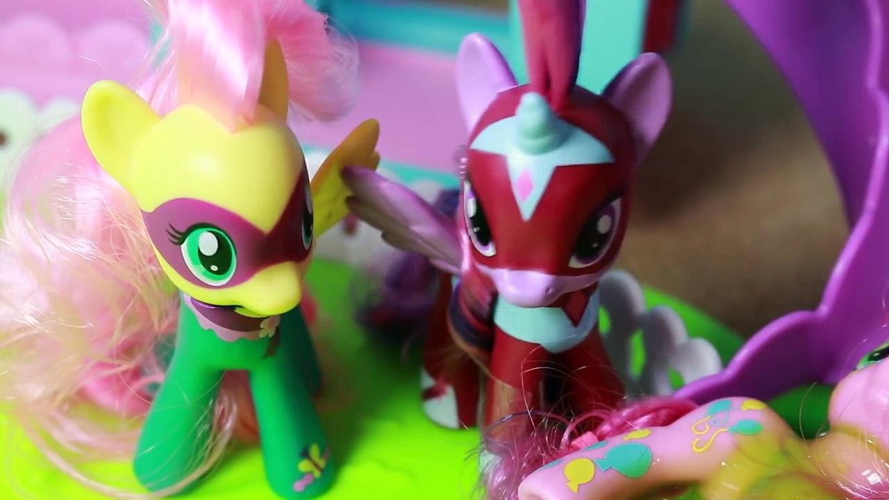 My Little Pony POWER PONIES SLIMED Princess Twilight Sparkle Fluffyshy Pinkie Pie Toys Dog Park