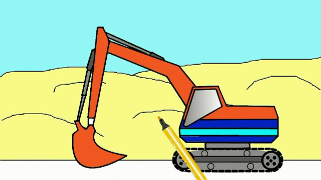 Eğitici çizgi film - Boyama kitabı - İş arabaları