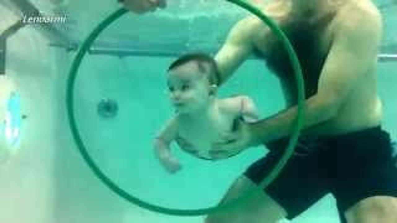 Baby Swimming (Arabel - 1 year and 9 months old swimming in the Aura Centre).