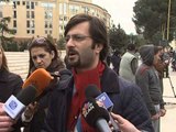 PEDAGOGE E STUDENTE NE PROTESTE,“TE RIKTHEHET PER DISKUTIM PROJEKTLIGJI I ARSIMIT” LAJM