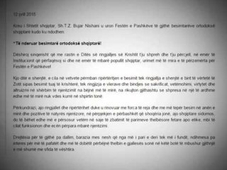 KREU I SHTETIT NISHANI URON BESIMTARET ORTODOKSE SHQIPTARE ME RASTIN E PASHKES LAJM