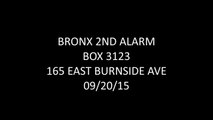 FDNY Radio: Bronx 2nd Alarm Box 3123 09/20/15