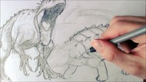 Indominus Rex vs Ankylosaurus Part 2 Drawing Ankylosaurus