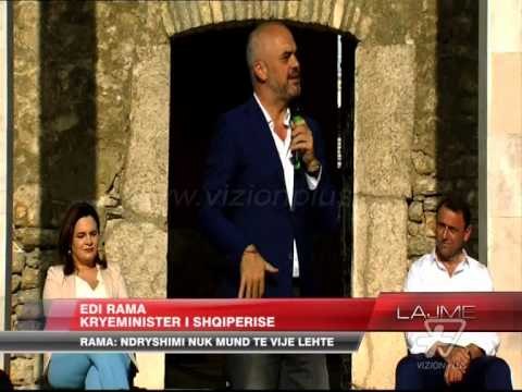Edi Rama prezanton Viktor Tushën në Lezhë - News, Lajme - Vizion Plus
