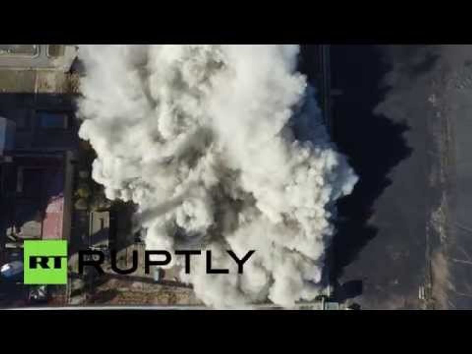 373k Euro Demolition: Thermal power cooling tower blown to bits in Spain