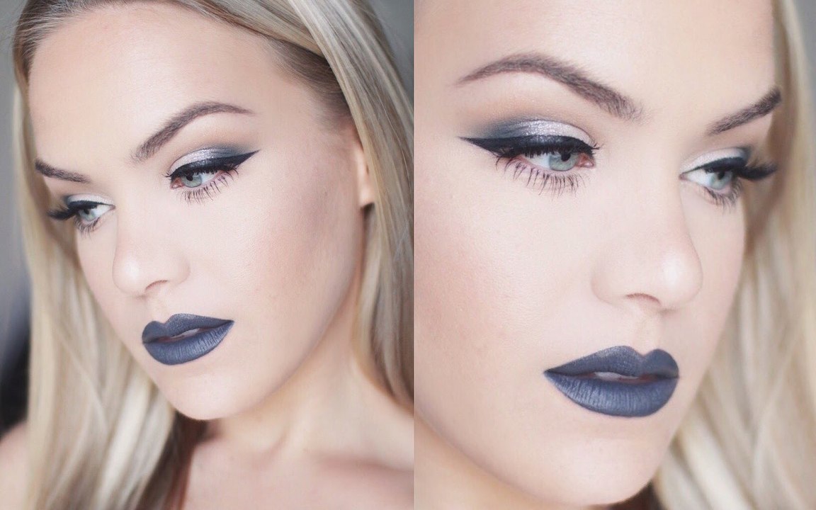 Blue and Grey Fall Makeup Tutorial