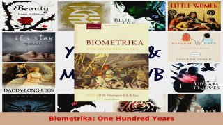 Read  Biometrika One Hundred Years Ebook Free