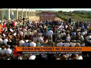 Rama shpërndan legalizime dhe kërkon votën në Paskuqan - Top Channel Albania - News - Lajme
