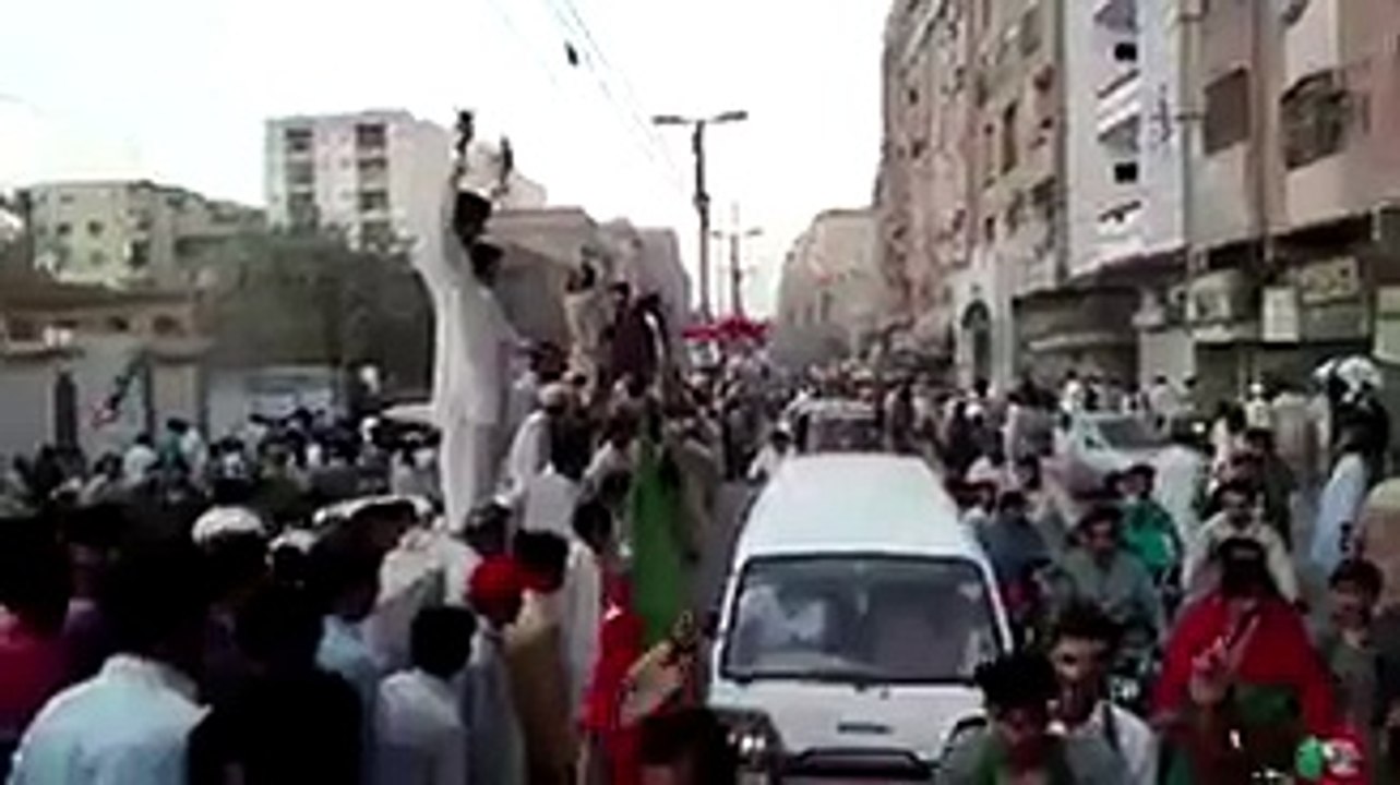Out side Kakri Ground Lyari After Imran Khan Left