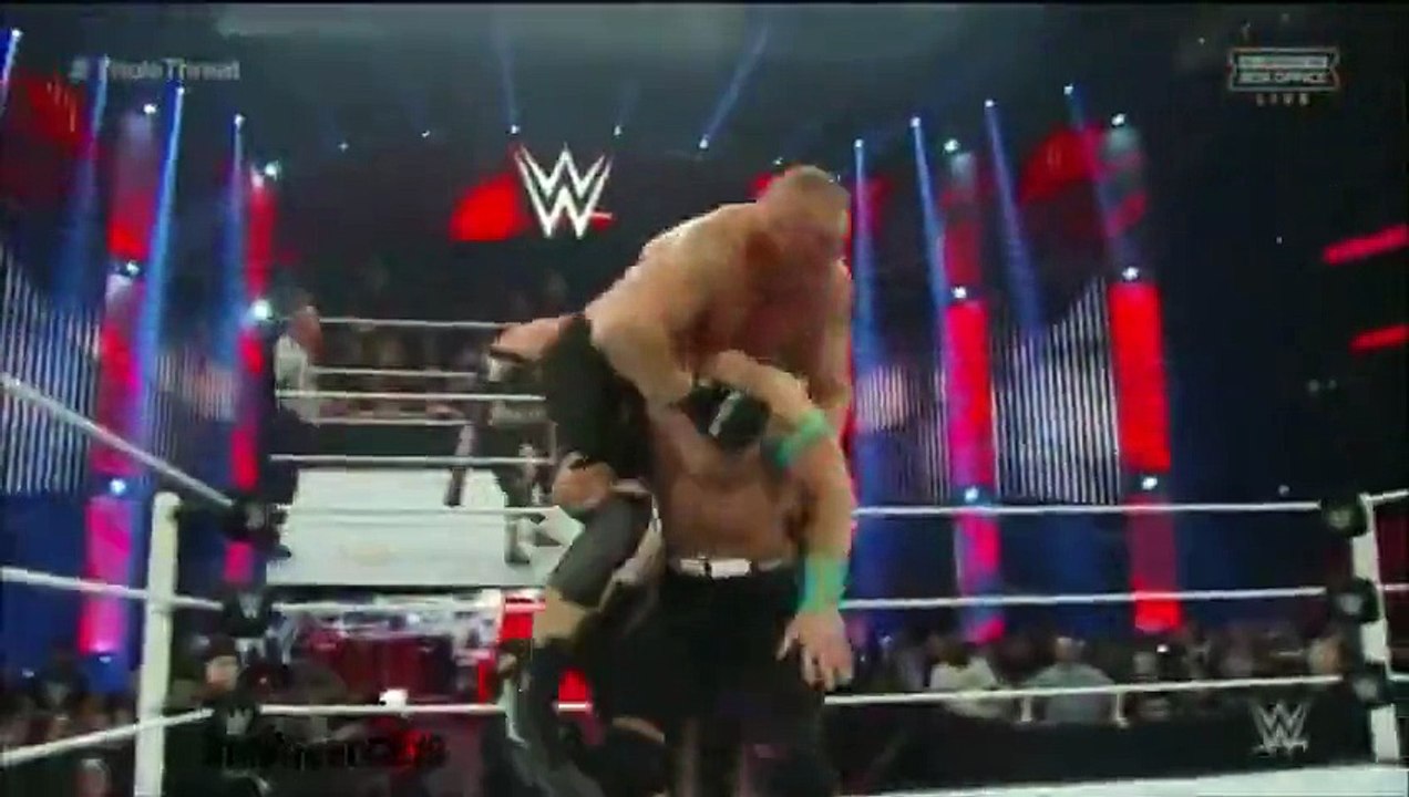 Brock Lesnar vs. John Cena vs. Seth Rollins Highlights - HD Royal Rumble 2015 (1)