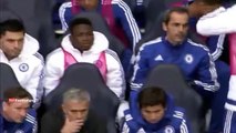 Diego Costa throwing his bib towards Jose Mourinho Chelsea vs Tottenham