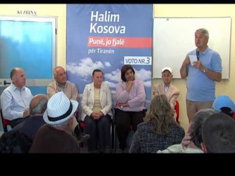 KANDIDATI I PD HALIM KOSOVA SHPALOS PROGRAMIN PARA QYTETAREVE TE TIRANES LAJM