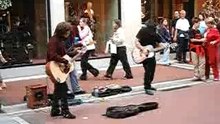 Rock and his fan in Grafton st.