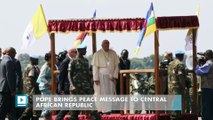 Pope brings peace message to Central African Republic