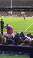 Diego Costa throwing his bib towards Jose Mourinho on the Chelsea bench - Tottenham v Chelsea 2015