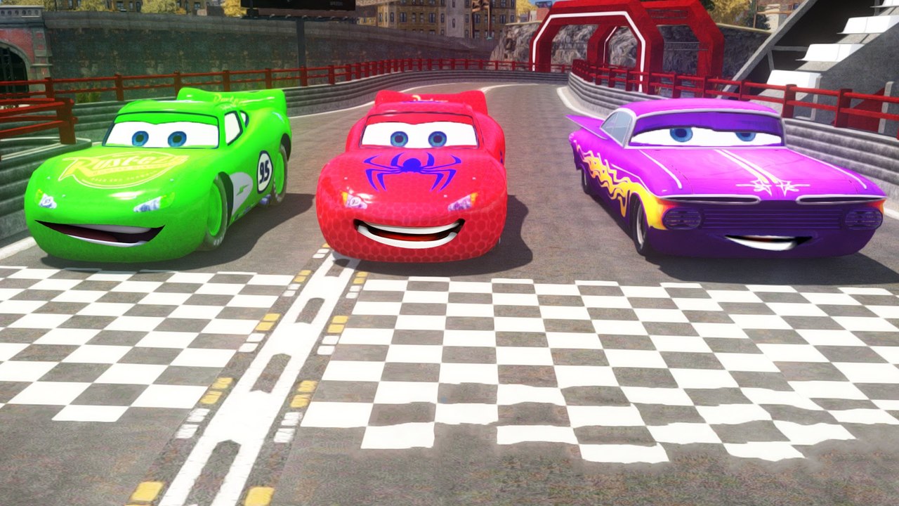 Disney Cars Lightning McQueen Spider-Man Hulk Toy Story Buzz Lightyear & Ramone Epic Race HD