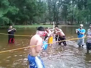 blind boxing in water u never see before