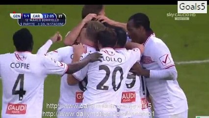Marco Borriello Goal Genoa 1 - 1 Carpi Serie A 29-12-2015