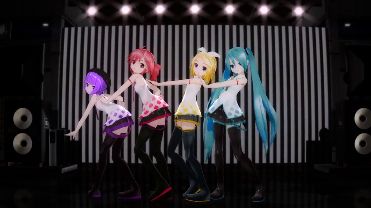 ポーカーフェイス (MMD-DMC3) / 初音ミク 鏡音リン 重音テト 唄音ウタ