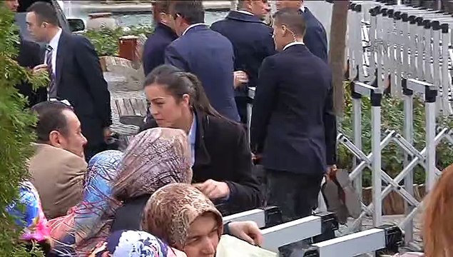 Turkish PM Davutoglu visits Haci Bayram-i Veli Mosque in Ankara