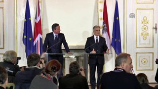 British Prime Minister David Cameron visits Austria