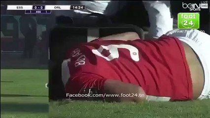 le tacle violent qui a brisé la cheville de Baghdad Bounedjah !