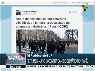 下载视频: TeleSUR sigue de cerca manifestaciones parisinas