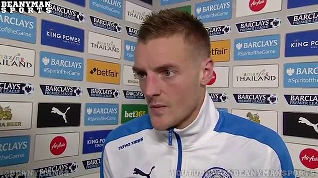 Leicester 1-1 Man Utd - Jamie Vardy Post Match Interview After Scoring In 11th Consecutive Games