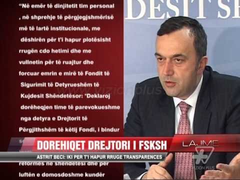 Astrit Beci jep dorëheqjen - News, Lajme - Vizion Plus