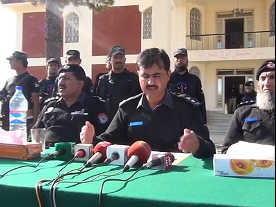 DPO Dir Lower press conference at Ouch police station on the arrest of Jamiullah Killers. Report by Ahmad Shah