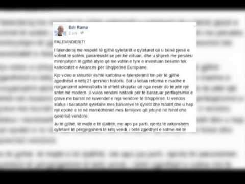KRYEMINISTRI RAMA FALENDERON TE GJITHE SHQIPTARET QE VOTUAN NE KETO ZGJEDHJE LAJM
