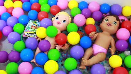 GIANT Baby Alive Surprise BALL PIT Bath Tub Surprise Toys Disney Frozen Mermaid Princess Shopkins