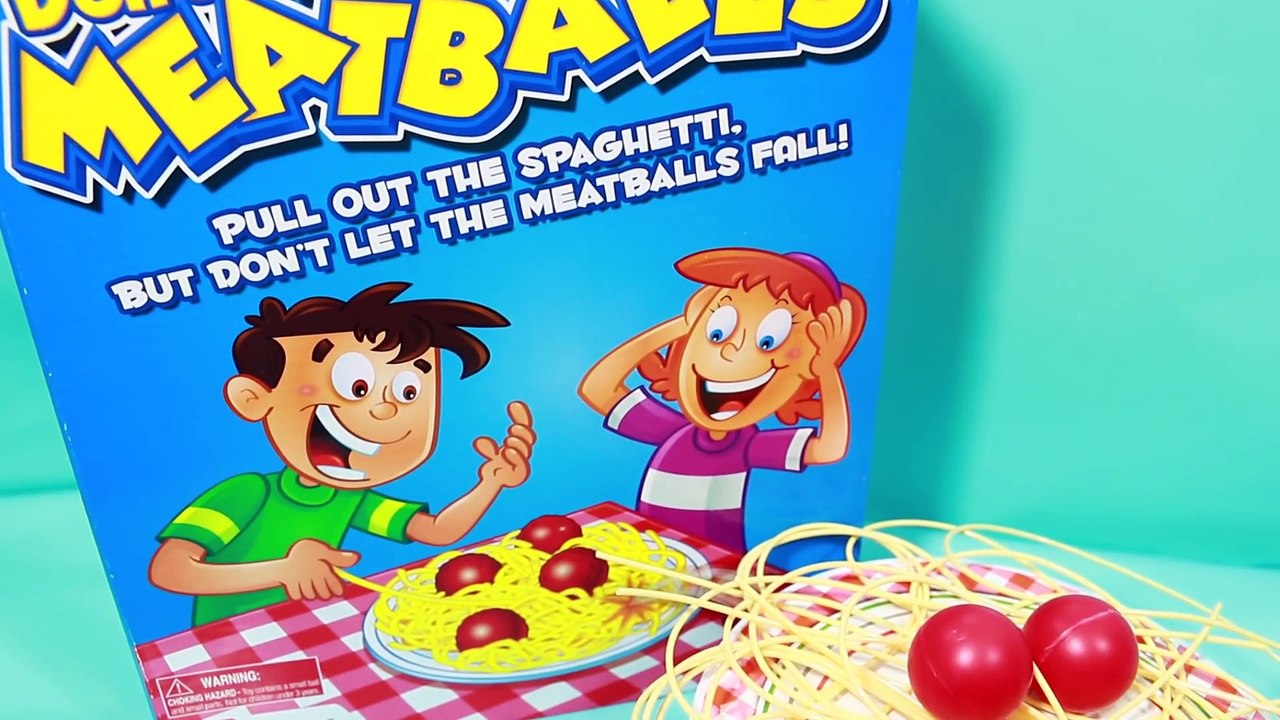 FUN KIDS TOY GAME Don't Drop The Meatballs Family Fun Challenge Baby Alive Doll Videos