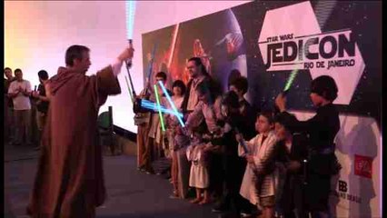 Los brasileños esperan el estreno de "Star Wars" con la conferencia Jedi