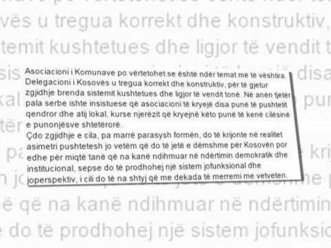 KOSOVE,MUSTAFA DEKLARON SE KOMUNAT SERBE NE VERI NUK DO KENE FUNKSIONE EKZEKUTIVE LAJM
