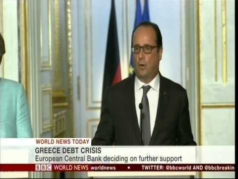 TAKOHEN MERKEL DHE HOLLANDE PRESIN PROPOZIMET E GREQISE PER ZGJIDHJEN E KRIZES LAJM