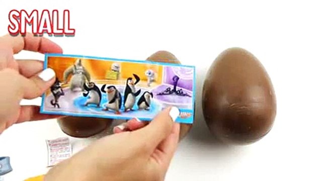 Learn Sizes with Surprise Eggs! Opening Kinder Surprise Egg and HUGE JUMBO Mystery Chocolate Eggs!