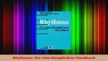 Read  Rhythmus Ein interdisziplinäres Handbuch PDF Ebook