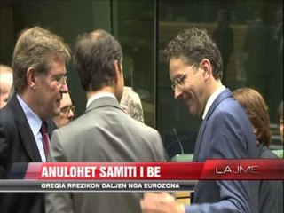 SHTYHET SAMITI I LIDERVE TE BE GREQIA NE RREZIK TE DALE NGA EUROZONA LAJM