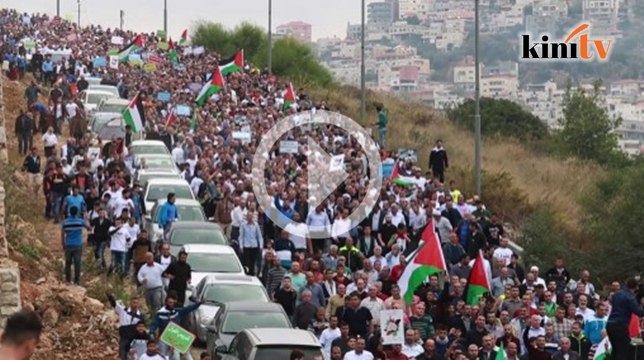 Protes bantah Israel haram parti Islam