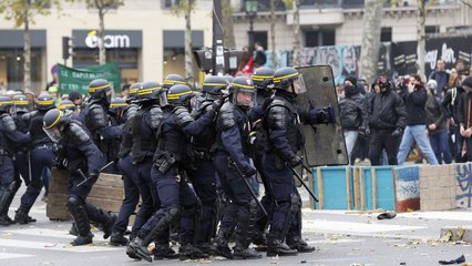 Enfrentamientos en jornada de acciones por el clima en París