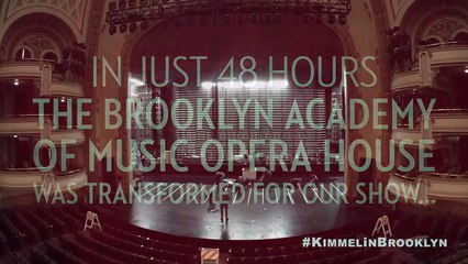 Kimmel in Brooklyn Time Lapse of Set Being Built