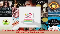 Download  Vox Spanish and English Student Dictionary PB 2nd Edition Vox Dictionaries PDF Free