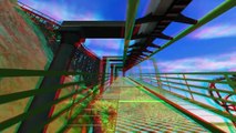 3D - KatunZ Inverted Roller Coaster - POV 3D Anaglyph Red_Cyan Glasses Stereo